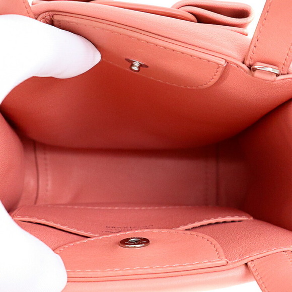 Salvatore Ferragamo VIVA Vara Rion Shoulder Bag Calfskin Coral Pink Pouch - Picture 8 of 11